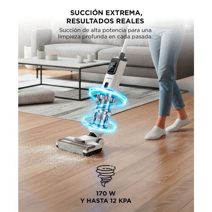 Aspiradora Vertical Trapeadora Gadnic 2 en 1 Aspira en Seco y Húmedo - Vista 3