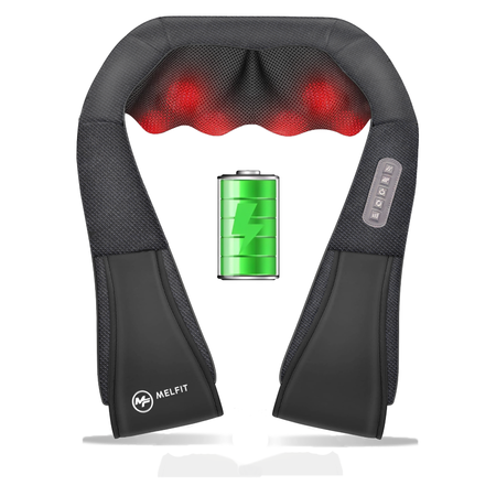 Masajeador Cervical Hombros Cuello Lumbar Con Batería Melfit Gris