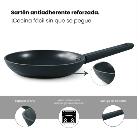 Sarten Antiadherente 20 cm Negro
