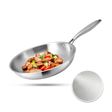 Sartén Acero Inoxidable CUK By Gadnic 24cm Inducción Calor Uniforme Cocina