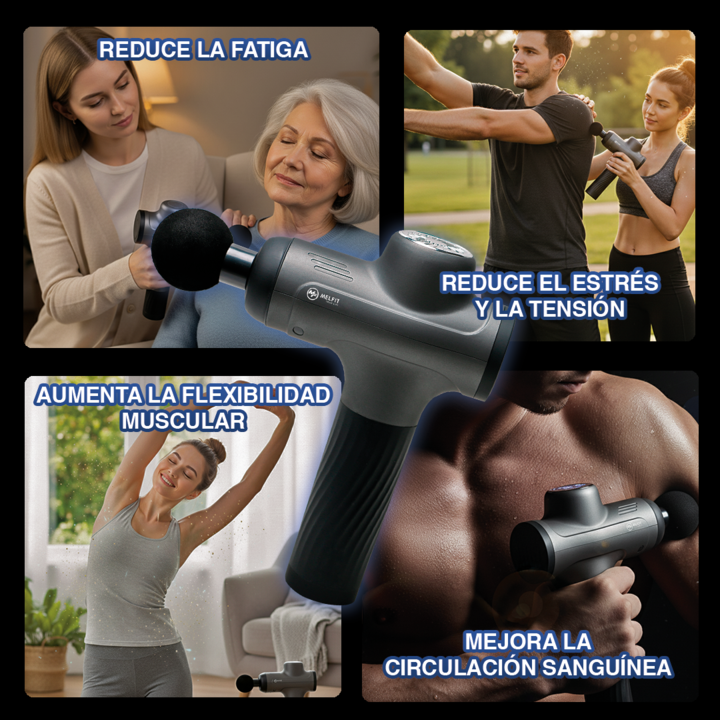 Pistola Masajeadora Melfit Deep Force P1000Max Rehabilitacion Muscular Portatil - Vista 6