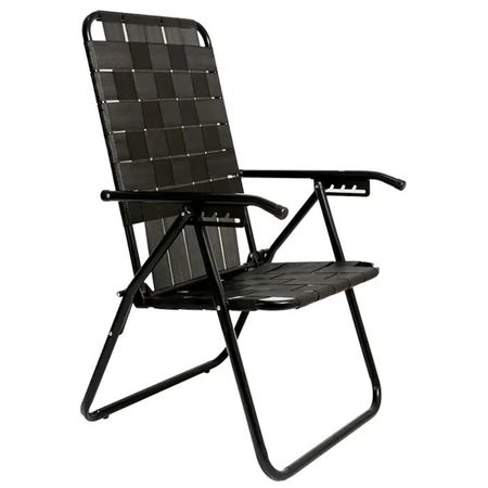 Reposera Descansar Cano Aluminio Plegable Coversol Negro 80042