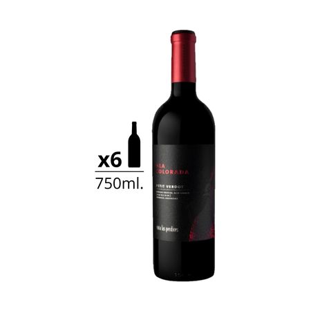 Vino Tinto Las Perdices Ala Colorada Petit Verdot 750 ml Caja x 6