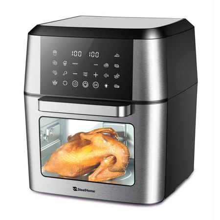 Freidora De Aire Fryer Digital Acero Inoxidable Steel Home Af12lo-sh