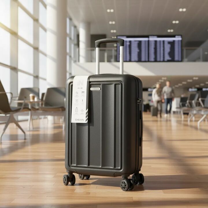 Valija Hard Check In Negro 20 Pulg Expandible - 40053 - Vista 1