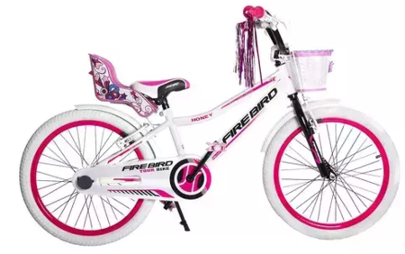 BICICLETA NIA FIREBIRD HONEY R 20 CON CANASTO PORTA MUECA