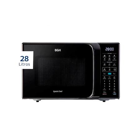 Microondas Bgh Digital Negro 28l Con Grill