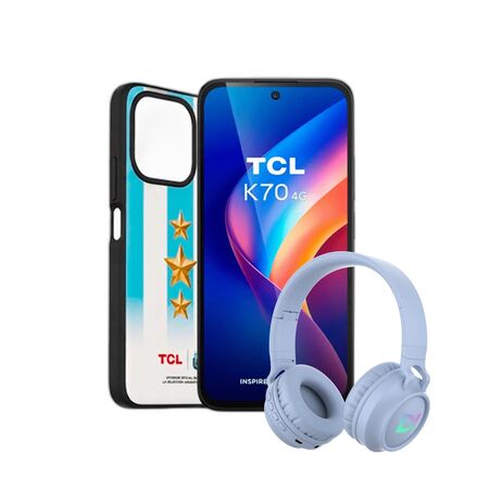 Combo TCL K70 12GB+128GB Midnight Black + Auriculares Casco Dekkin BT