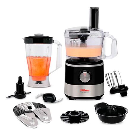 Multiprocesadora Negra Con Licuadora 9 en 1 750 W. Liliana