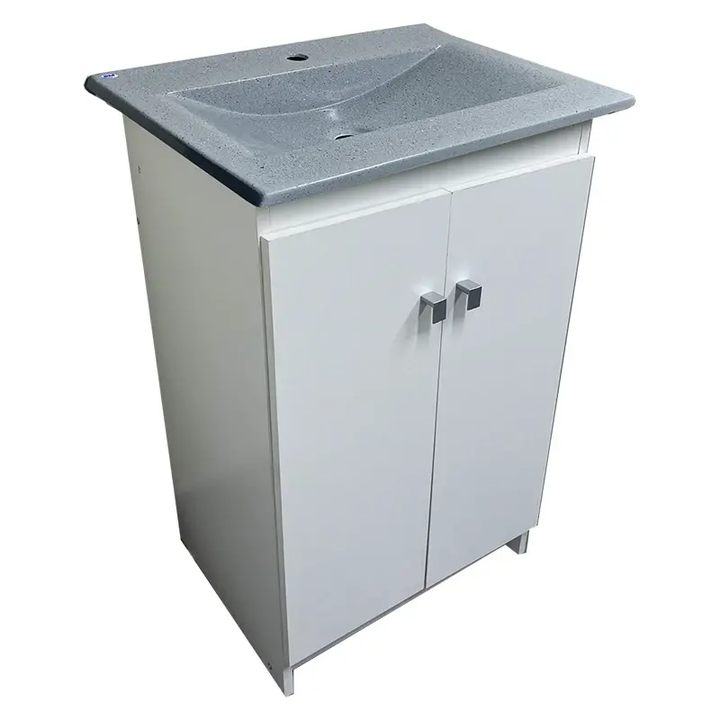 Vanitory CV486 52x42cm Redond Gris 1Ag MS MARMOL SINTETICO - Vista 1