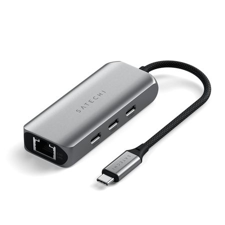 Adaptador USB-C Satechi Ethernet 2.5 Gigabit 4 en 1