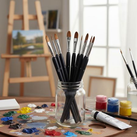 Kit X 11 Pinceles Artisticos Dehuka De Dibujo Arte Finas Cerdas Acuarela