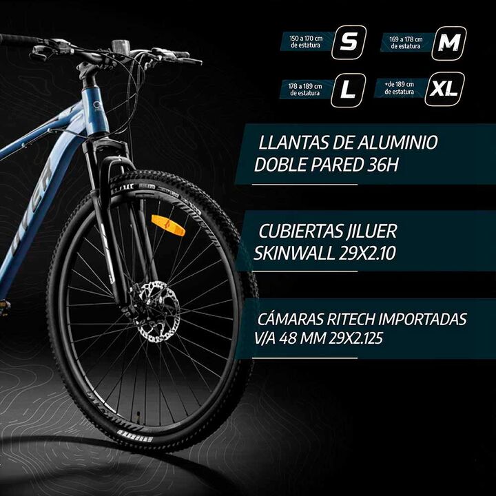 Bicicleta Mtb Overtech Fortis R29 Aluminio Full Shimano Freno Disco - Vista 16