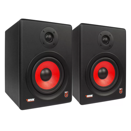 Set x2 Bafles Activos Monitores Estudio NOVIK Concert 6 MKII 2 Vías Woofer 6 100W RMS
