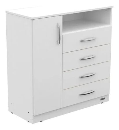 Cajonera Chifonier Platinum 4 Cajones / 1 Puerta Blanca Blanco