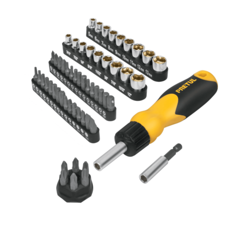 Juego de 61 puntas Petrul con tubo destornillador crique - 22976