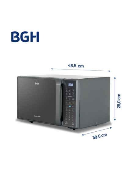 MICROONDAS BGH B223DS20I DIGITAL ECO SILVER PNH049510 23LT - Vista 3