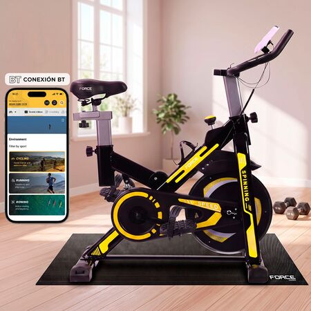 Bicicleta Fija Force By Gadnic THG799 Spinning Hasta 120 Kg Volante de Inercia 6 Kg