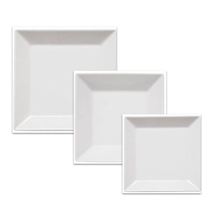 JUEGO VAJILLA X 12 PIEZAS PORCELANA- QUARTIER BLANCO PORCELANA