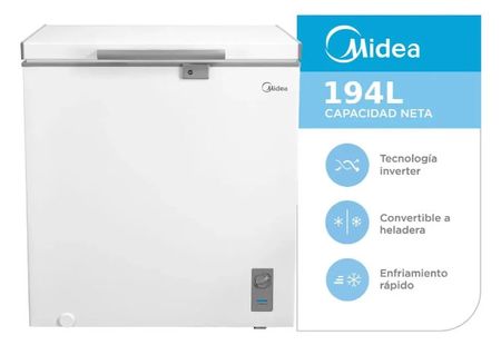 Freezer Horizontal Midea Inverter 194l Color Blanco