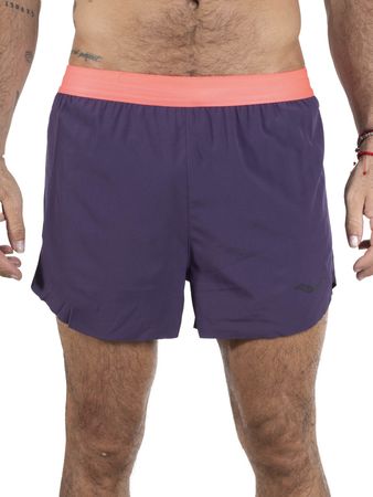 Short Saucony Endorphin Split Hombre Running Violeta