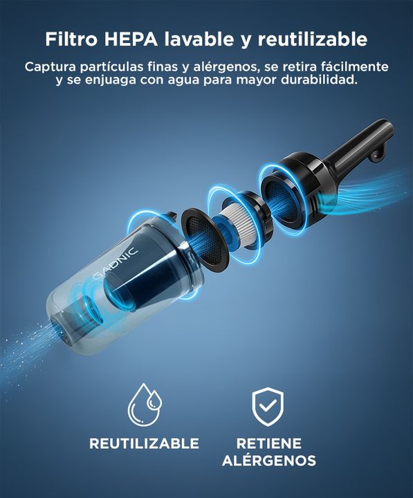 Aspiradora Vertical Gadnic 2 en 1 de Mano 600W - Vista 4