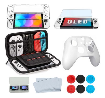 Estuche Con 12 Accesorios Compatibles Con Nintendo Swicht Oled