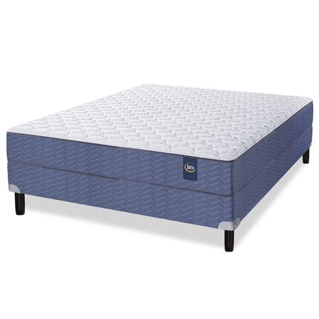 Colchon y Sommier Serta Indiana Queen Size 150x190x24cm Resortes Bonnell y Espuma Firme