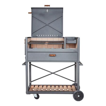 Parrilla Delta Ñuke Y Funda Impermeable Con Tapa Y Carro