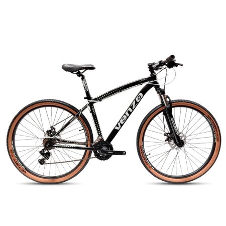 Bicicleta MTB Venzo Loki 21V R29 Negro/Gris disco mec. Talle L