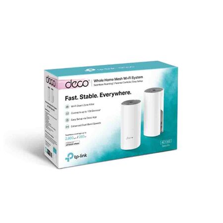 Sistema Mesh Tp-Link Deco E4 Pack2 AC1200 Blanco