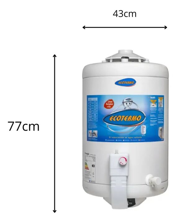 Termotanque A Gas Natural 51L Ecotermo C/s Conexión Superior - Vista 4