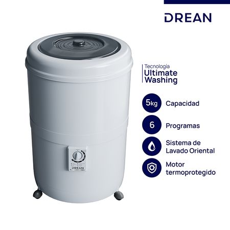 Lavarropas semiautomático 5 kg Blanco Drean LRDR56SB0