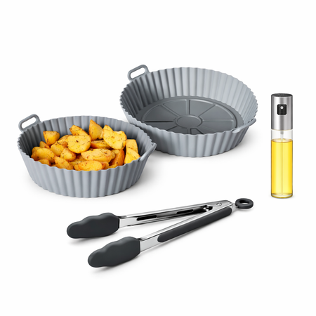 SET 2 moldes de silicona, aceitera en spray y pinza