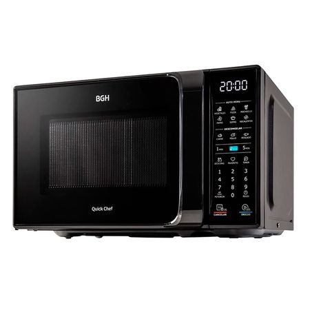Microondas Digital BGH 20 Litros 700W Timer Negro B120DN20