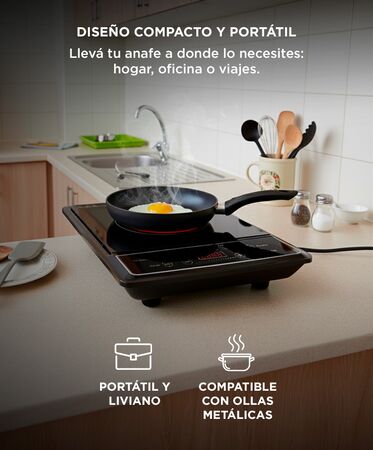 Anafe Eléctrico Cuk By Gadnic AV150 1 Hornalla 2500w Digital Timer