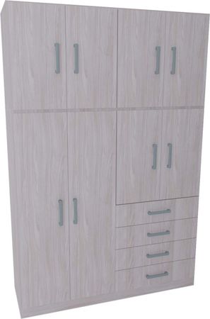 Placard Muebles Orlandi 2C 8P 142Cm 3574 Jacaranda
