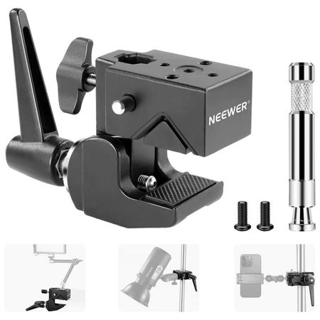 Neewer UA017. Super Clamp con perno 5/8". Sujeción profesional