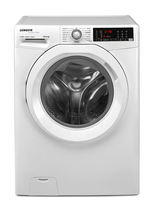 Lavasecarropas LONGVIE L3D41066DMB 10kg 1400RPM secado por calor inverter - Vista 1