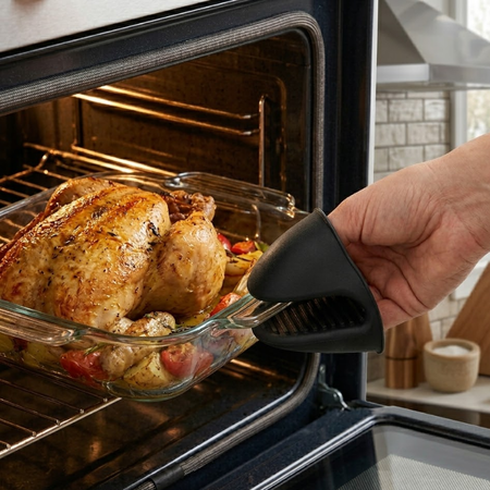 Mini Agarradera Guante Silicona agarre caliente Aston Negro