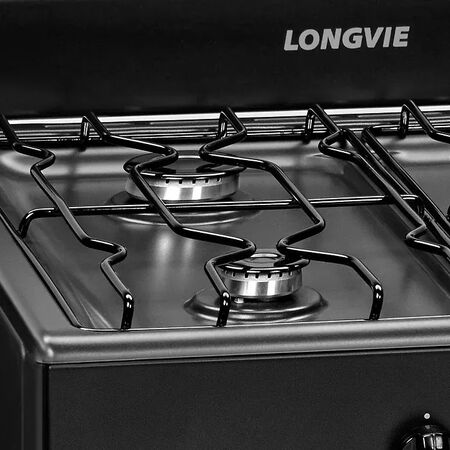 Cocina Grafito 56cm Horno con Visor Valvula de Seguridad Longvie