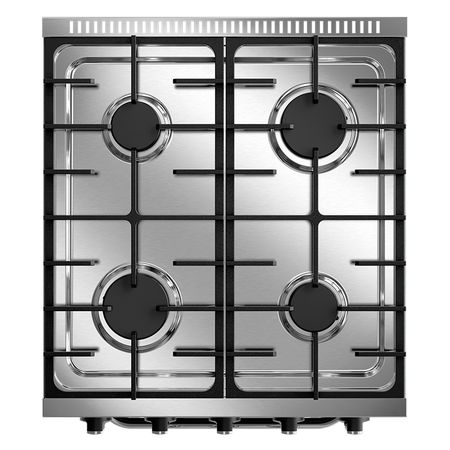 Cocina Multigas Morelli 55cm Acero Inoxidable Ladrillos Refractarios