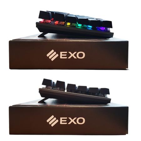 Teclado Gamer EXO Mecánico Retroiluminado Mk806 Color del teclado Negro