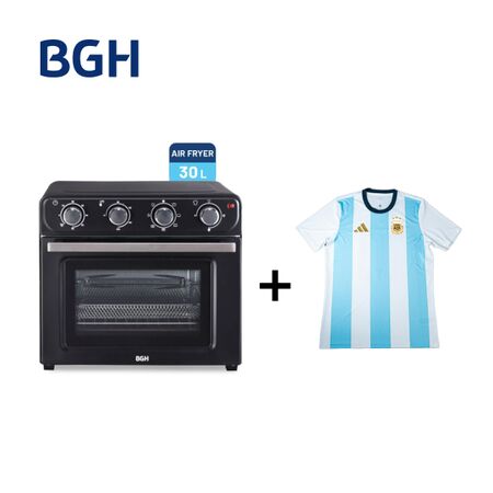 Combo Horno Eléctrico Air Fryer BGH 30 litros BHE30FN24T + Camiseta BGH adidas Talle M