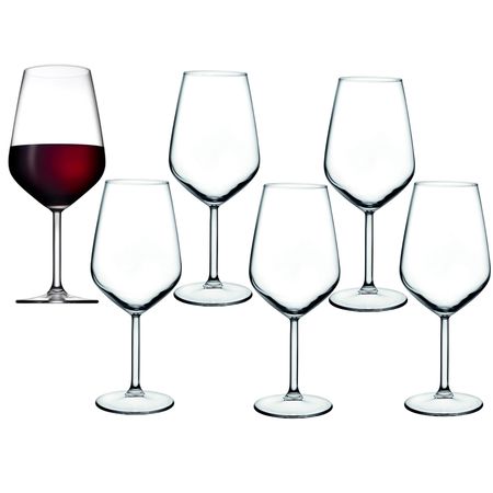 Set X 6  Copa  Copon Vaso Vino Vidrio Pasabahce Allegra