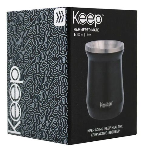 Mate Caja Hammered Keep 300 Ml Negro Negro - Vista 2