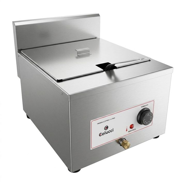 Freidora Electrica Acero Inox 11 Lts 3,2 Kw Colucci Plateado - Vista 1