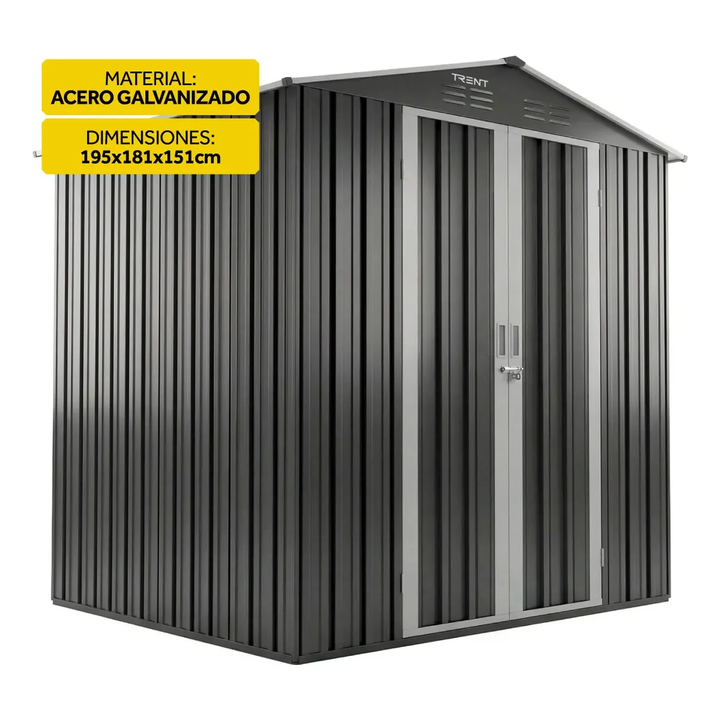 Cobertizo Exterior Deposito Galpón Armario Trent 195 X 181 X 151 Acero Caseta Obrador Jardin - Vista 1