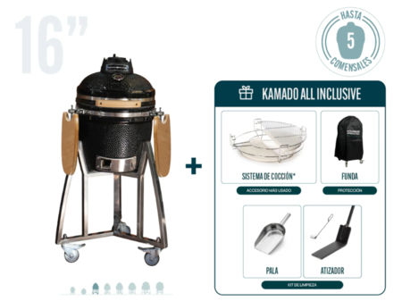 PROMO ALL INCLUSIVE: KAMADO ASADOR PAMPERO 16"