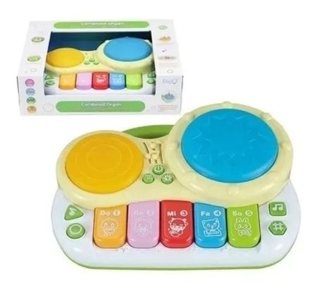 Juguete Organo Combinado Multifuncion Ingles-Español C/ Luces Y Sonido Poppi ( 6754)